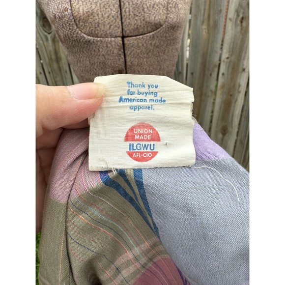 Vintage 70's Kathy J Women's Plaid House Dress Union Made - Picture 8 of 8